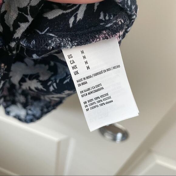 American Eagle Outfitters Floral Cold Shoulder Dress Long Sleeve Medium - Picture 7 of 10